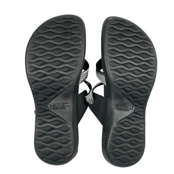 Merrell EUC Mendi Thong Sandals Women's 6 Black White J000788 Performance - Picture 5 of 9
